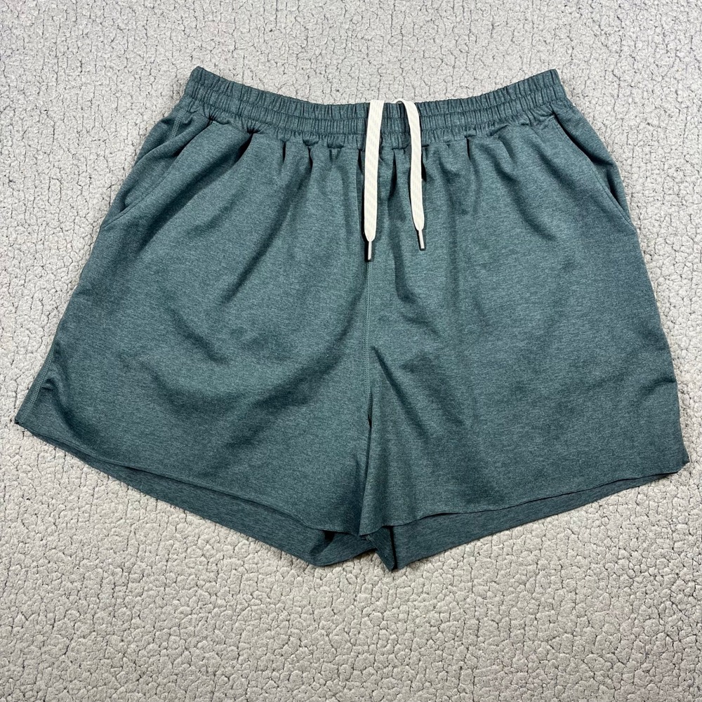 Vuori Boyfriend Shorts Green Heathered Drawstring Yoga VW3007 Womens M DreamKnit